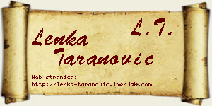 Lenka Taranović vizit kartica
